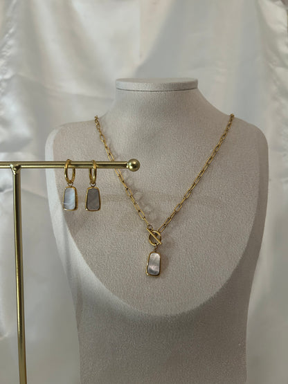 Cloudy Mirrors Necklace & Earrings Set